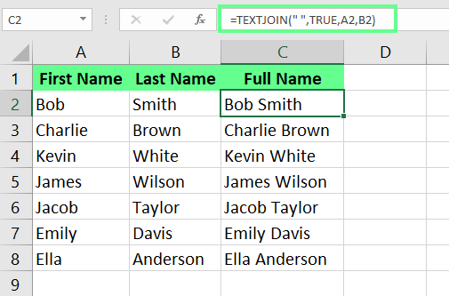 TEXTJOIN for smart separators and blanks