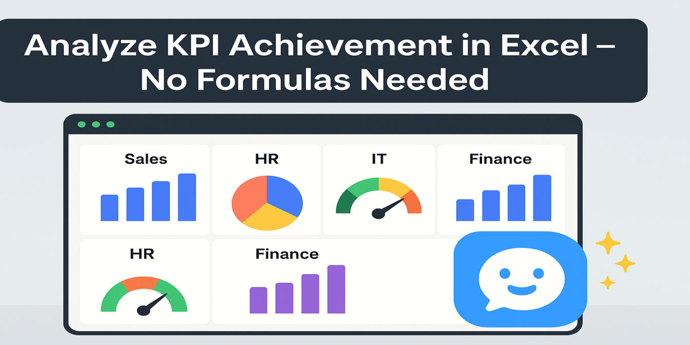 How to Analyze KPI Achievement Rates Across Departments Using Excel AI