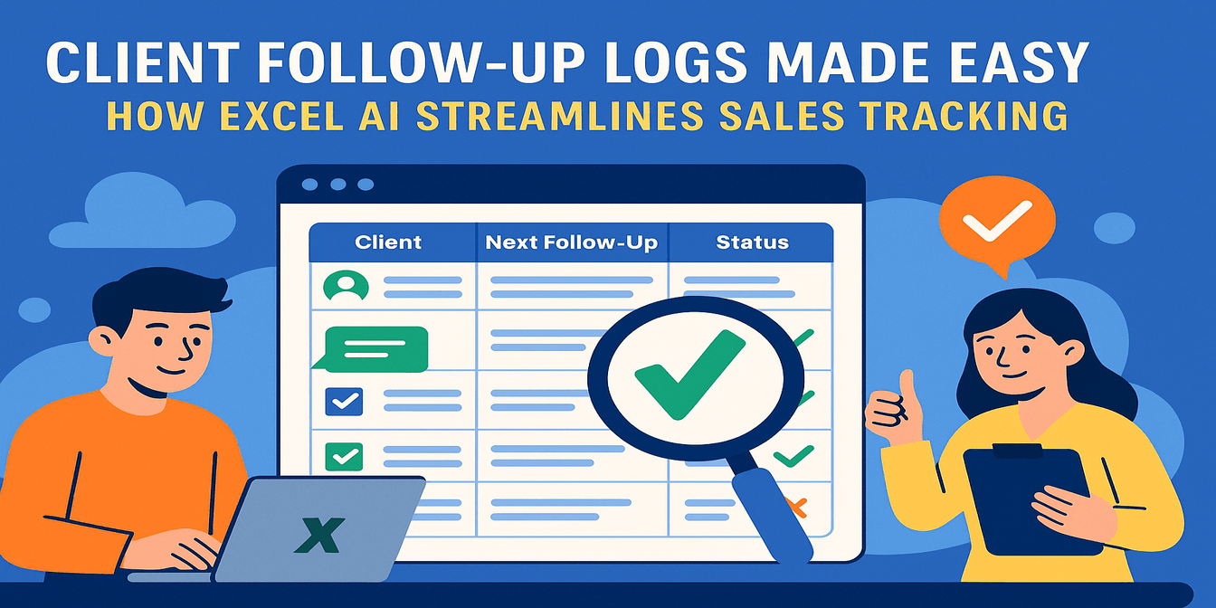 Client Follow-Up Logs Made Easy with Excel AI | Boost Sales Tracking Efficiency