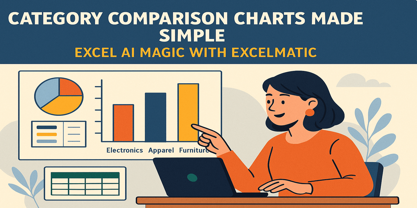 Category Comparison Charts Made Simple: Excel AI Magic with Excelmatic