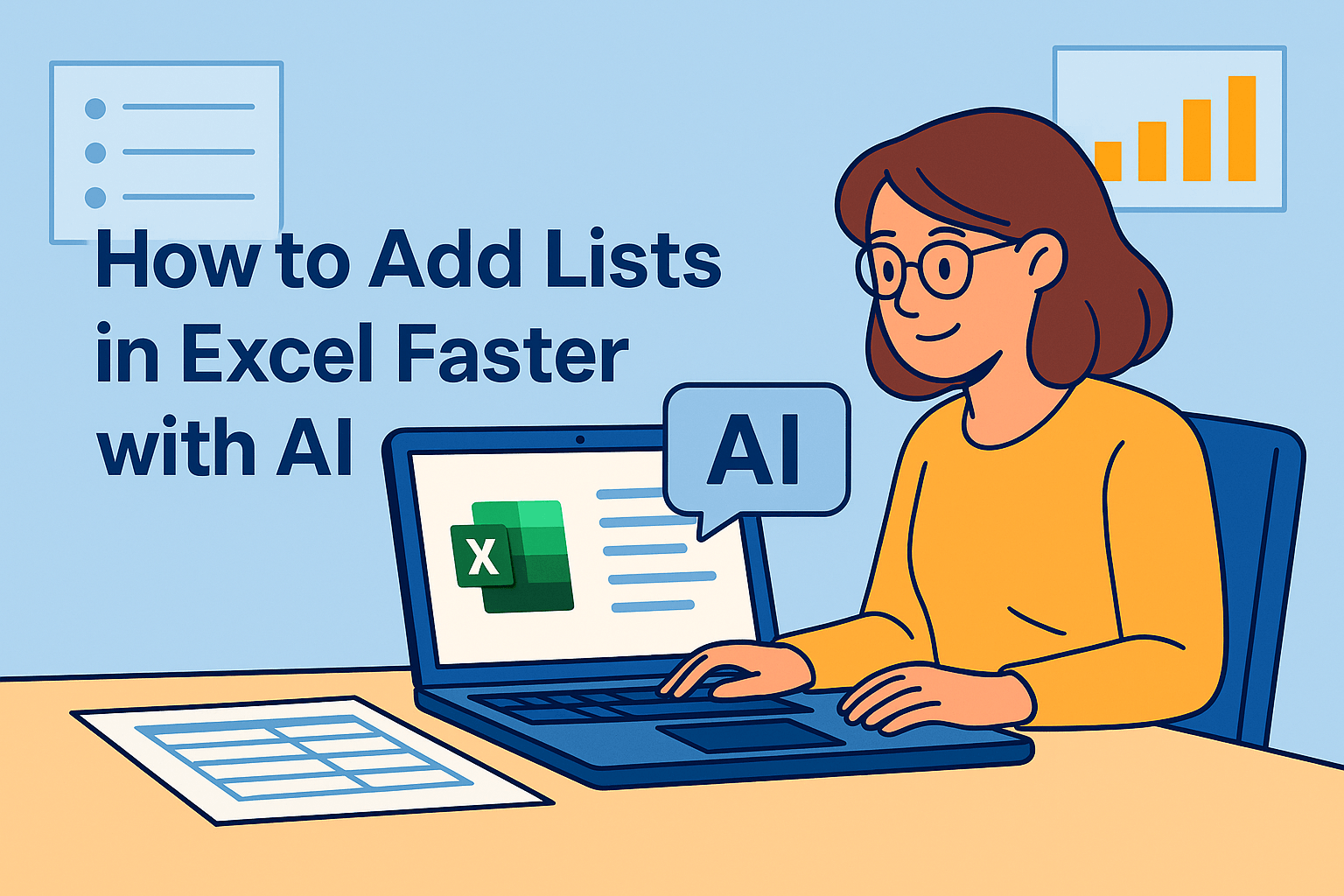 How to Add Lists in Excel Faster with AI (No More Manual Typing!)