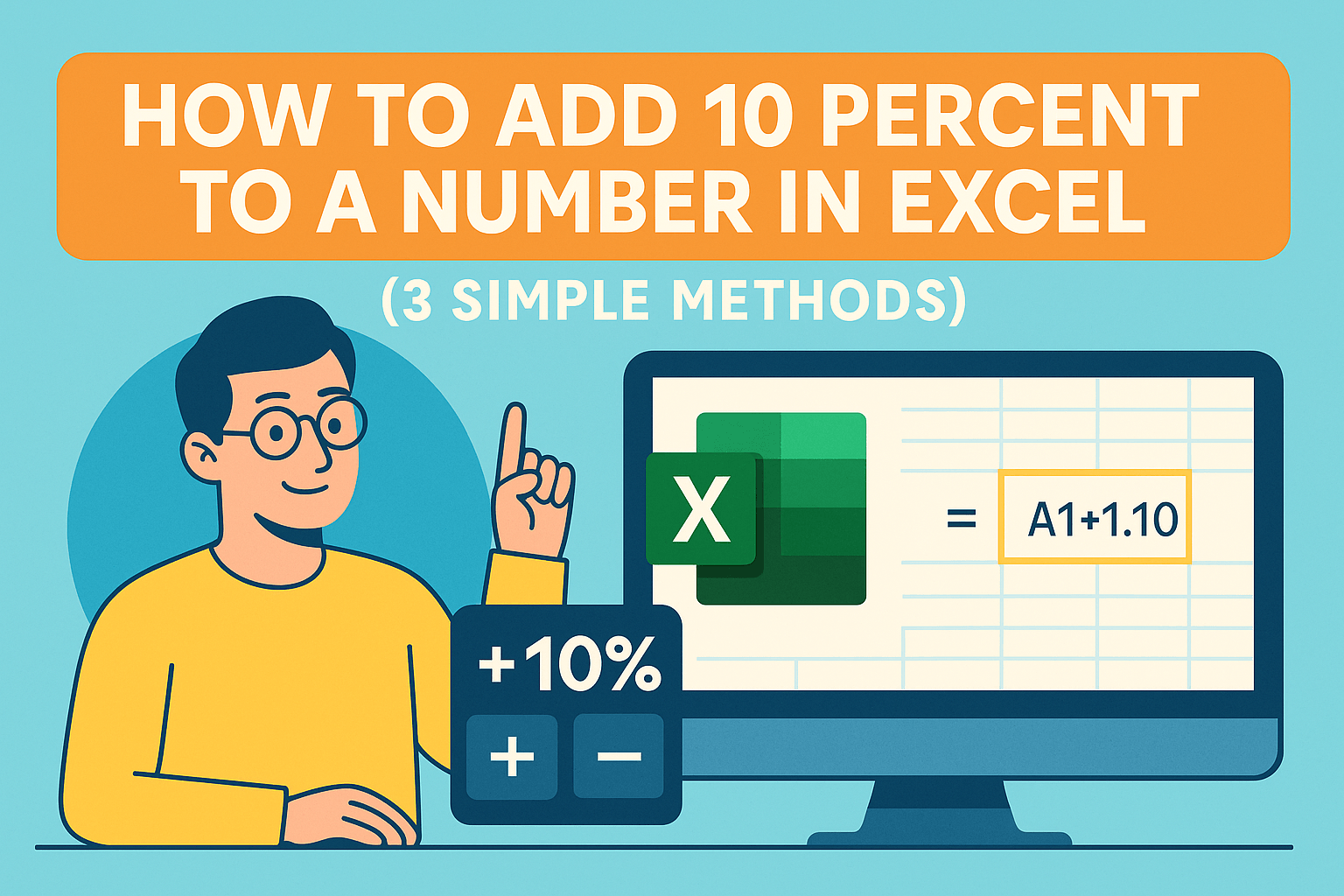 How to Add 10 Percent to a Number in Excel