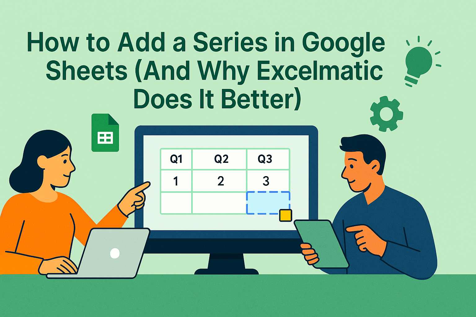 Google 시트에서 시리즈 추가하는 방법 (Excelmatic이 더 나은 이유)