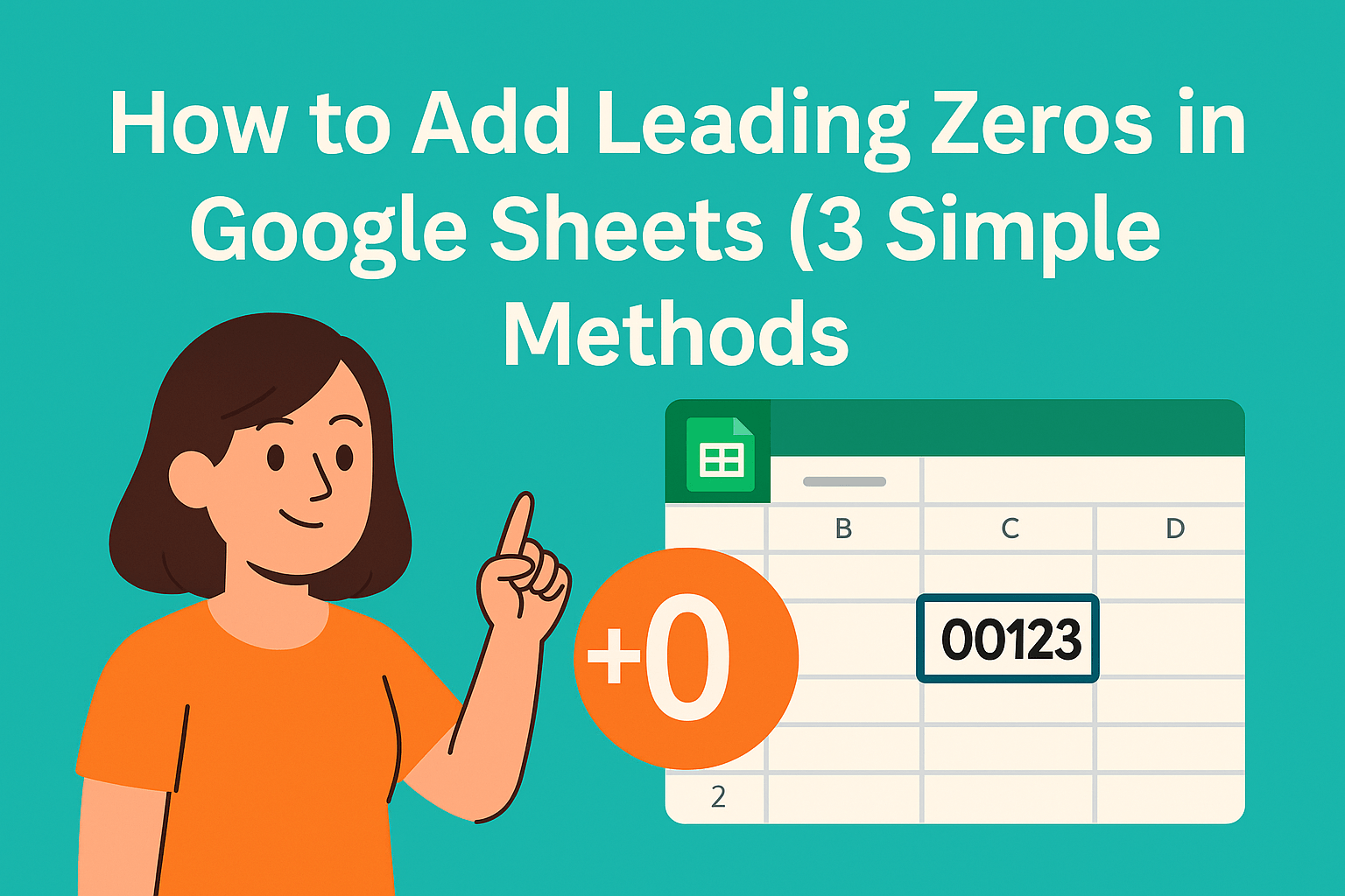 Comment ajouter des zéros en tête dans Google Sheets (3 méthodes simples)