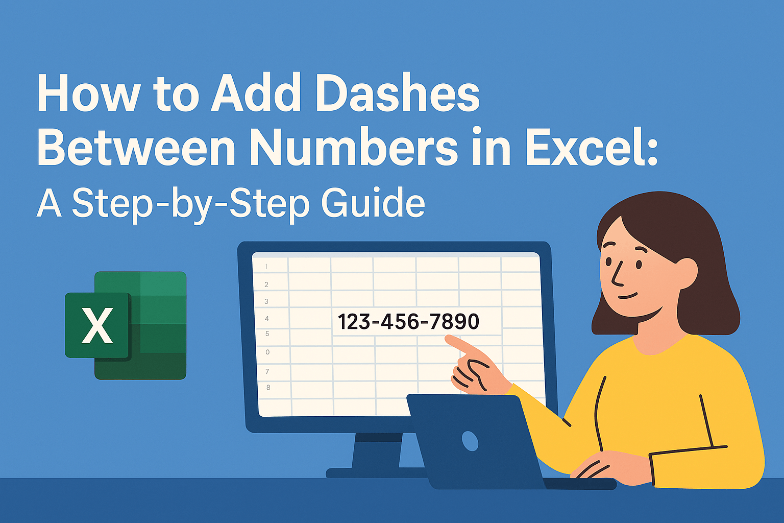How to Add a Dash Between Numbers in an Excel Formula