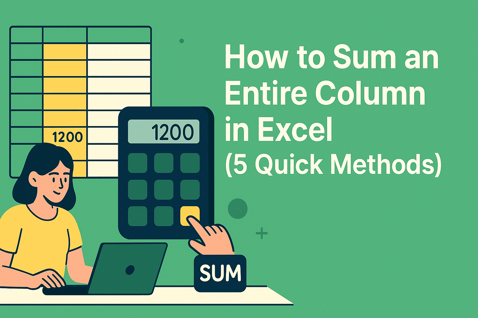 Comment additionner une colonne entière dans Excel (5 méthodes rapides)