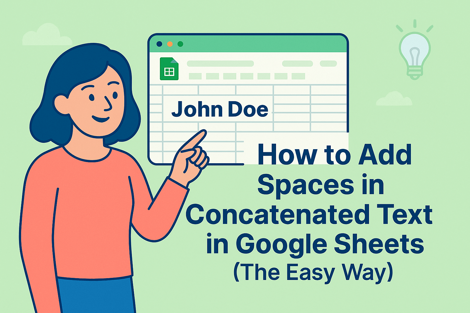 How to Add Spaces in Concatenated Text in Google Sheets (The Easy Way)
