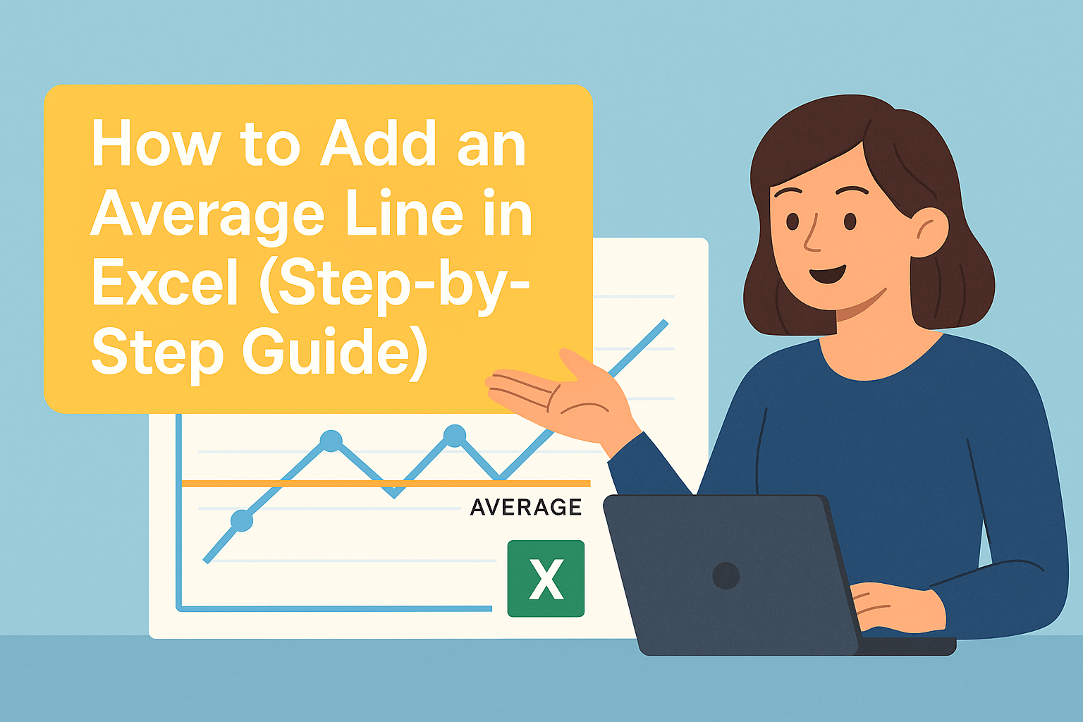 So fügen Sie eine Durchschnittslinie in Excel hinzu (Schritt-für-Schritt-Anleitung)