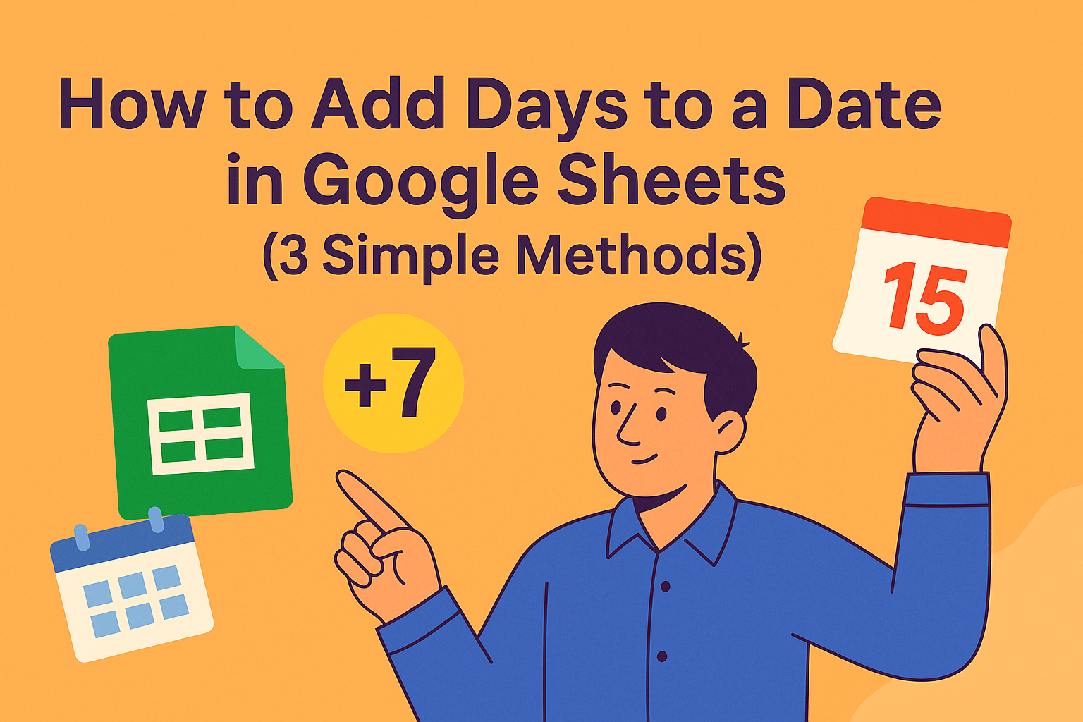 Comment ajouter des jours à une date dans Google Sheets (3 méthodes simples)