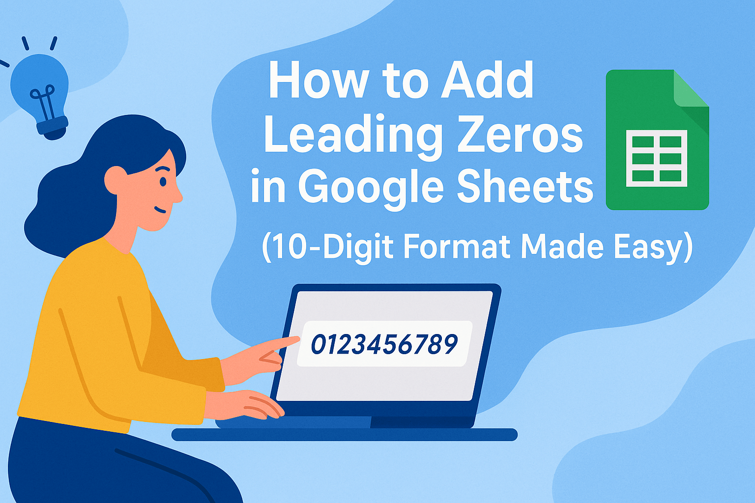 How to Add Leading Zeros in Google Sheets (10-Digit Format Made Easy)