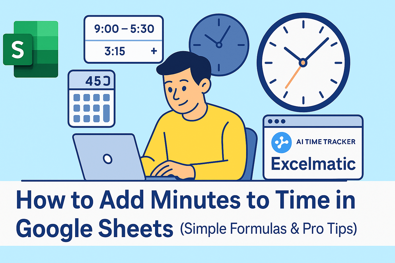 Comment ajouter des minutes à une heure dans Google Sheets (Formules simples & Astuces pro)