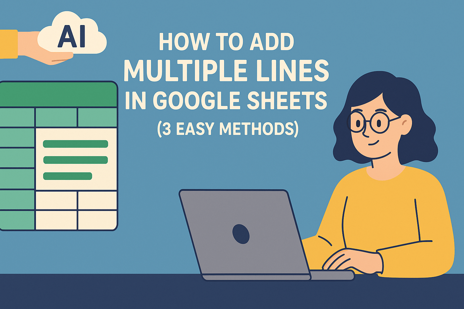 How to Add Multiple Lines in Google Sheets (3 Easy Methods)