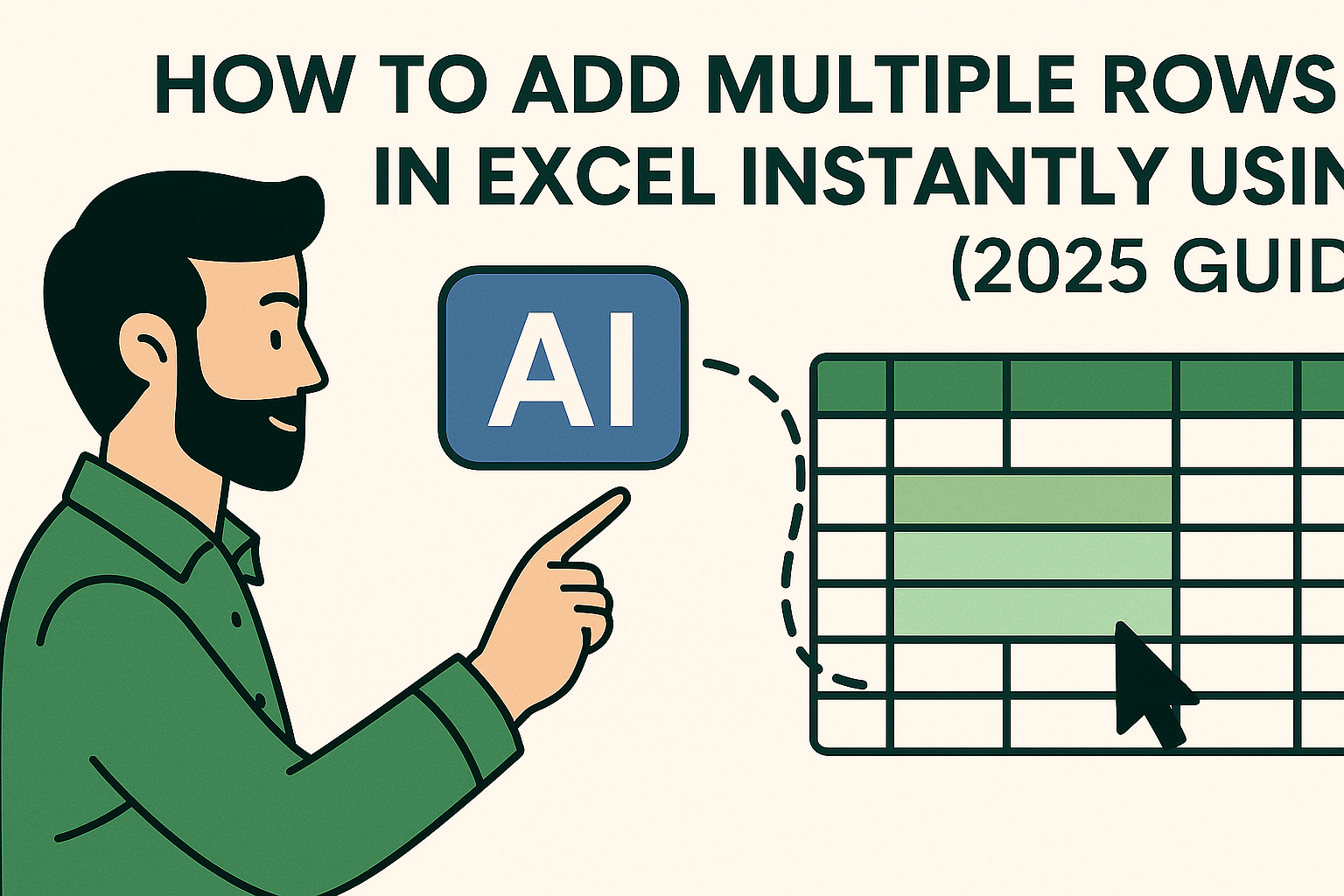 How to Add Multiple Rows in Excel Instantly Using AI (2025 Guide)