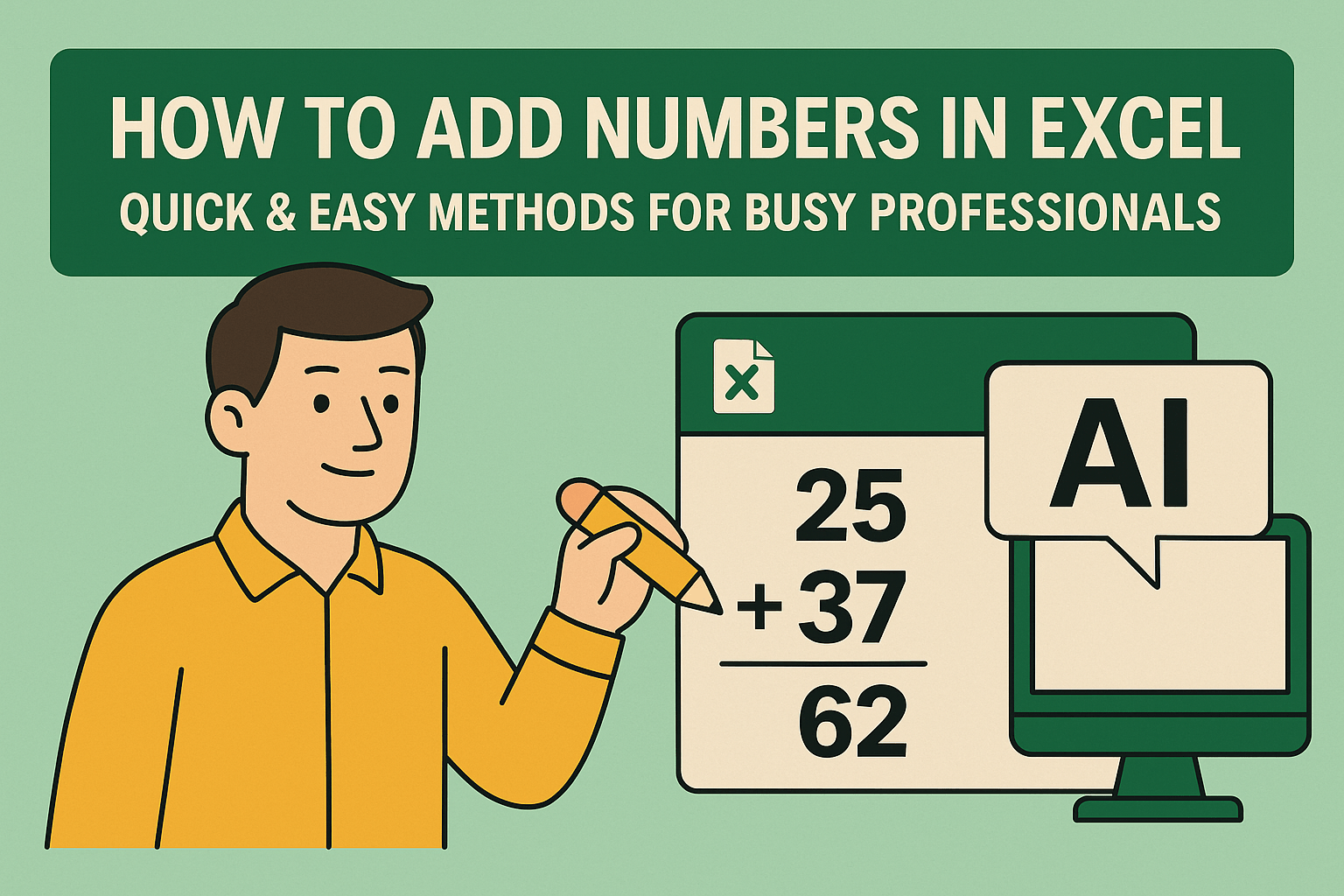 How to Add Numbers in Excel: Quick & Easy Methods for Busy Professionals