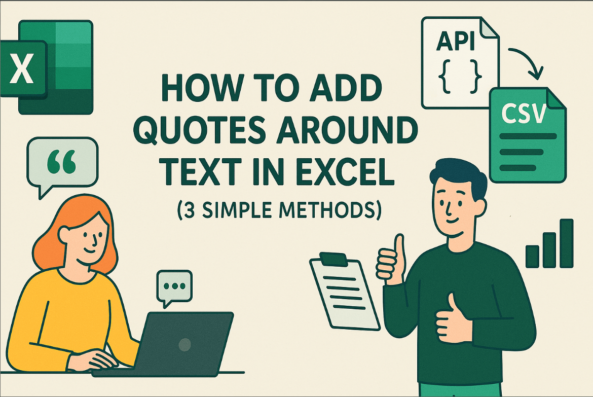 How to Add Quotes Around Text in Excel (3 Simple Methods)