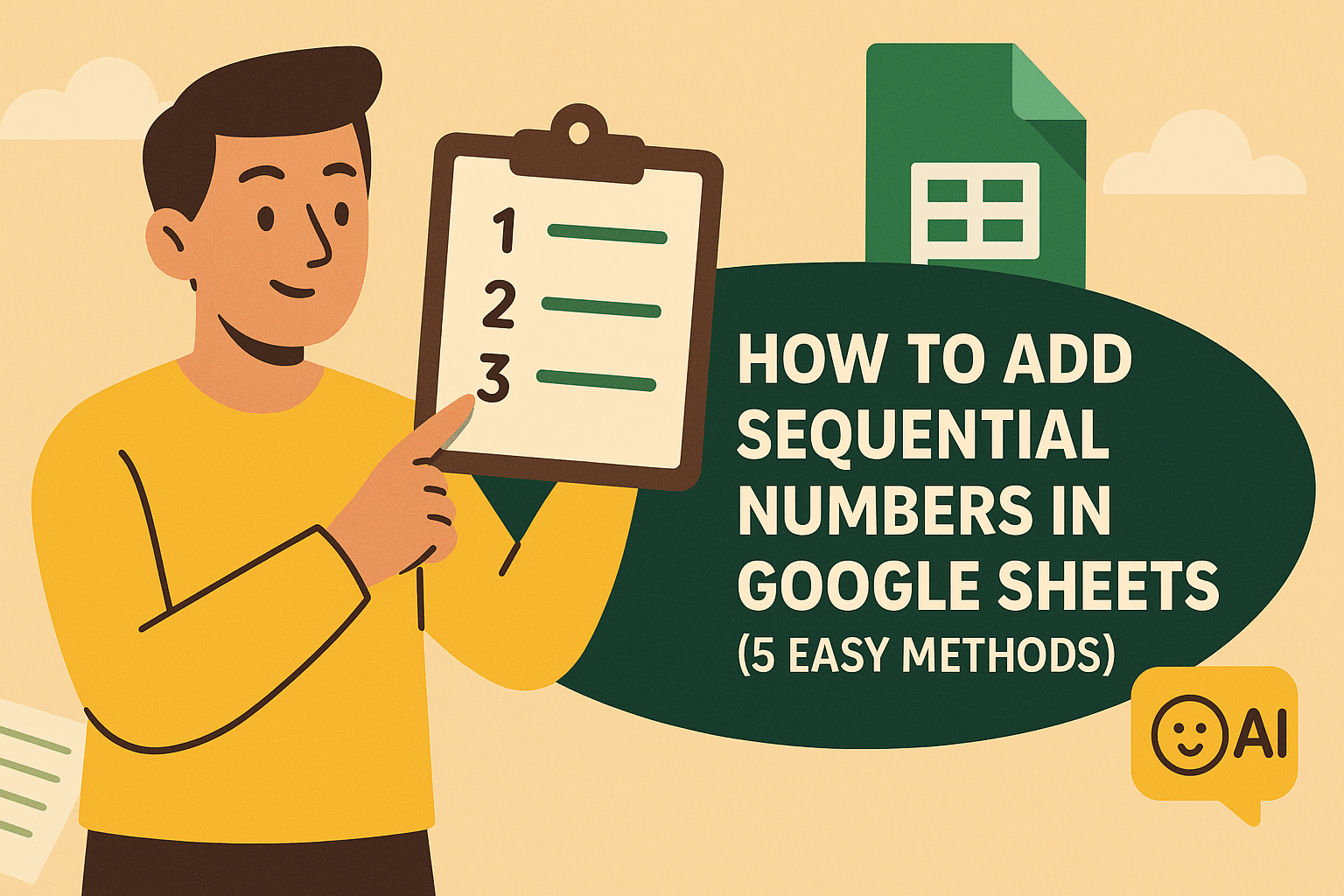 How to Add Sequential Numbers in Google Sheets (5 Easy Methods)