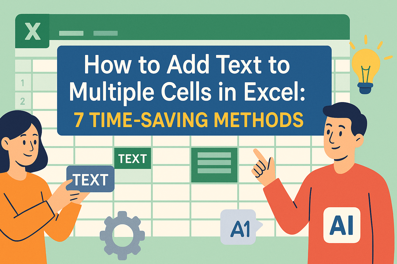 How to Add Text to Multiple Cells in Excel: 7 Time-Saving Methods