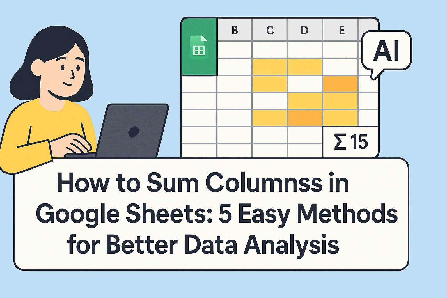 Comment additionner des colonnes dans Google Sheets : 5 méthodes simples pour une meilleure analyse des données