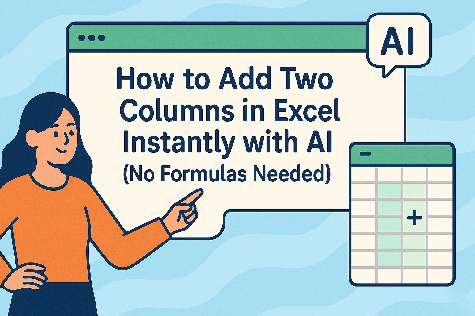 Cómo sumar dos columnas en Excel al instante con IA (sin fórmulas)