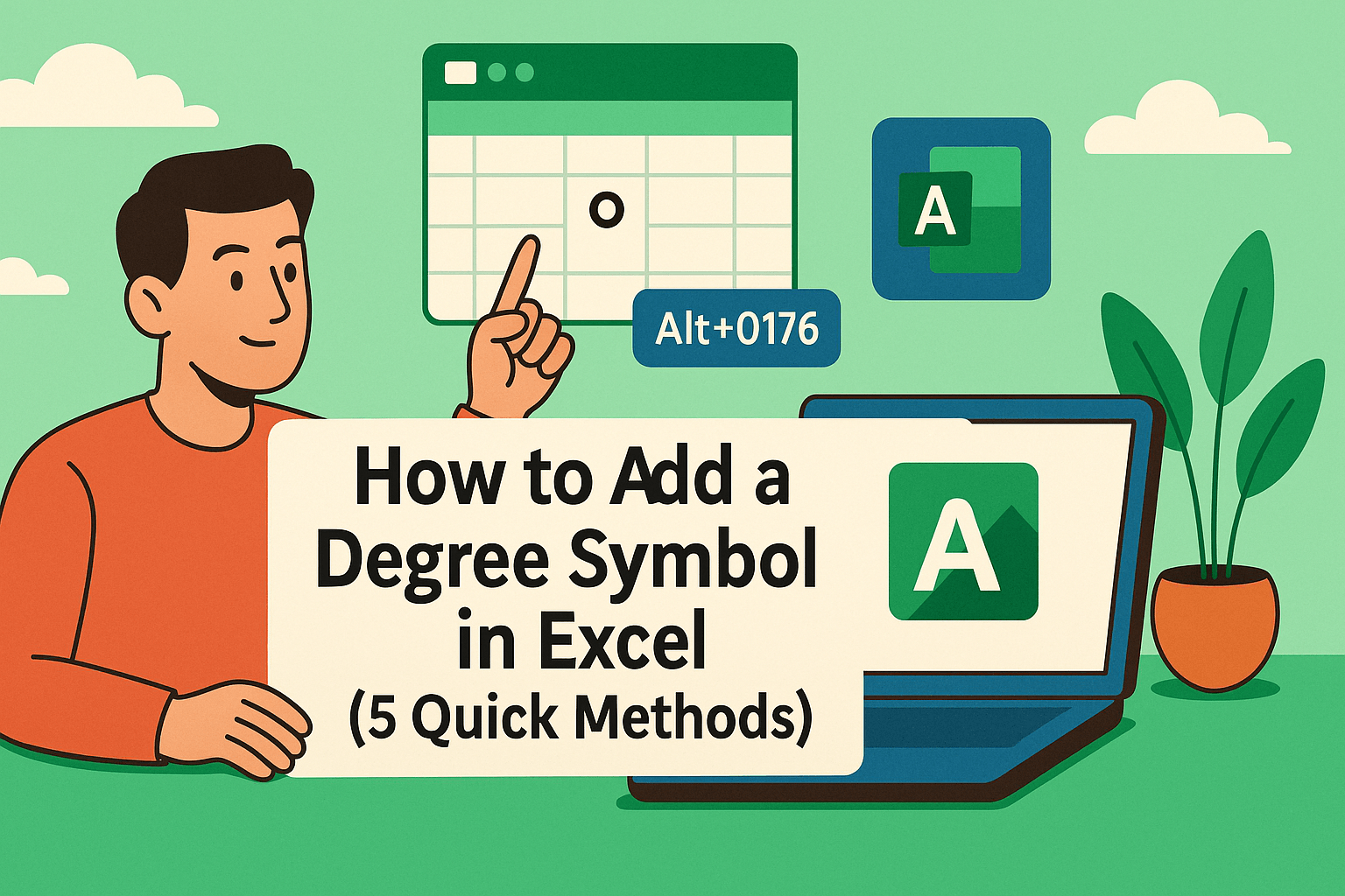 How to Add a Degree Symbol in Excel (5 Quick Methods)