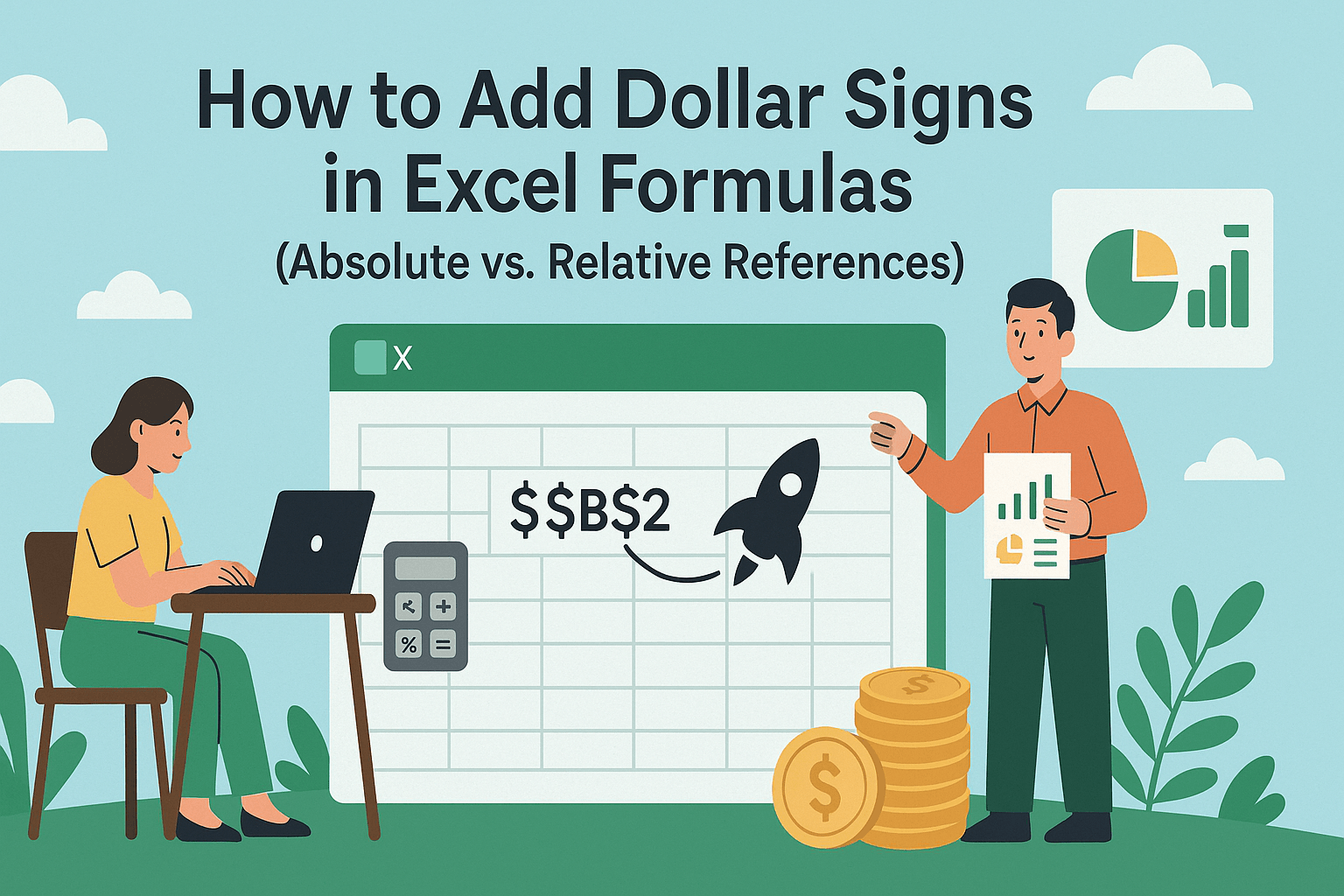 How to Add Dollar Signs in Excel Formulas (Absolute vs. Relative References)