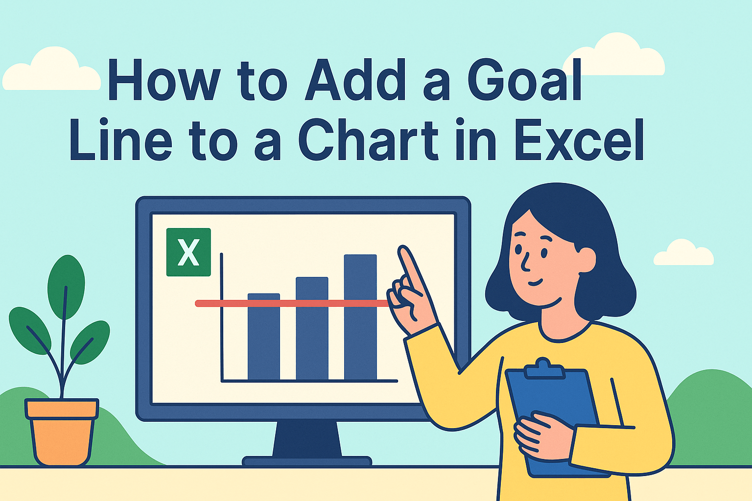 How to Add a Goal Line to Excel Charts (Step-by-Step Guide)