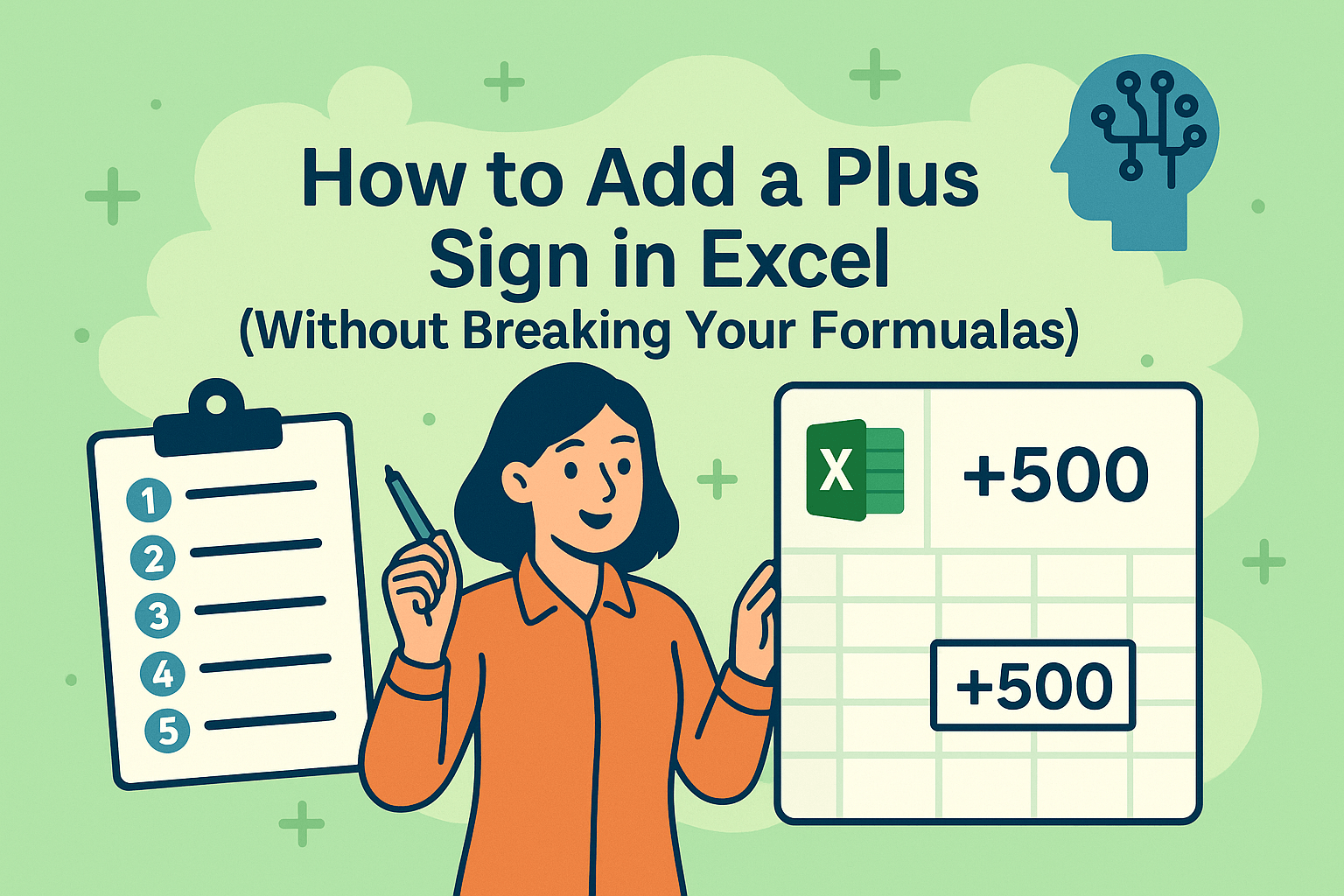 How to Add a Plus Sign in Excel (Without Breaking Your Formulas)