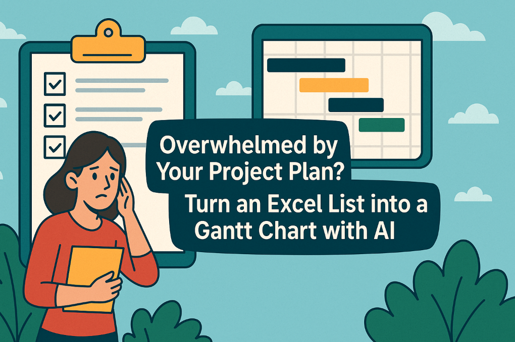 Overwhelmed by Your Project Plan? Turn an Excel List into a Gantt Chart with AI
