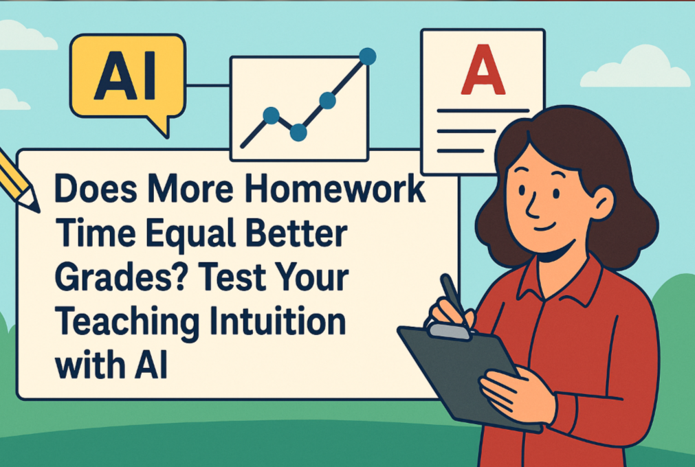 Does More Homework Time Equal Better Grades? Test Your Teaching Intuition with AI