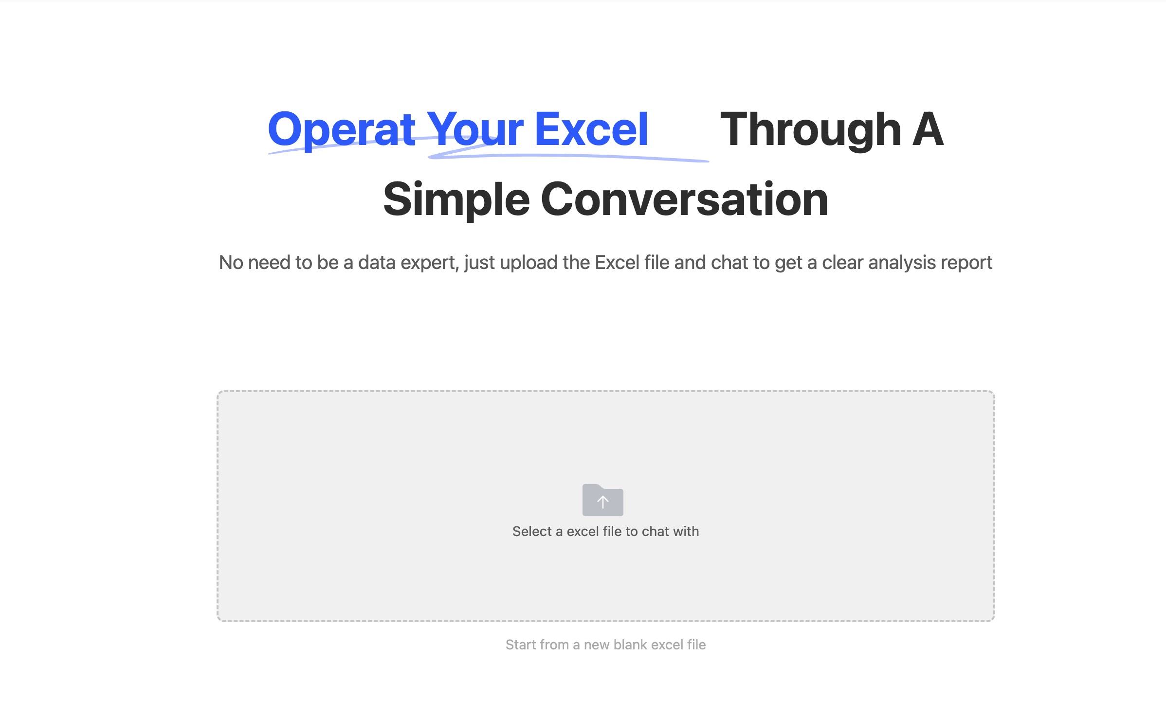 Upload excel files to Excelmatic